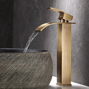 Torneira Para Banheiro / Lavabo Monocomando Ouro Antigo Quente e Fria