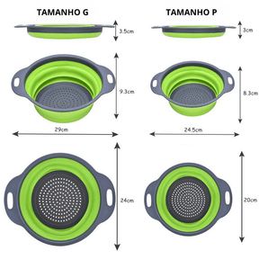 Escorredor de Alimentos Retrátil - Material não tóxico