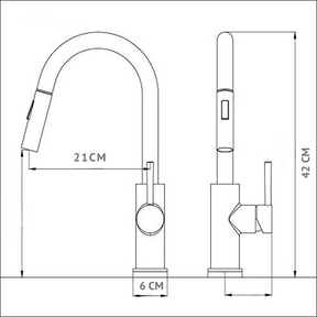 Torneira Gourmet para Cozinha AquaTouch / Sensor e Ducha Extensível