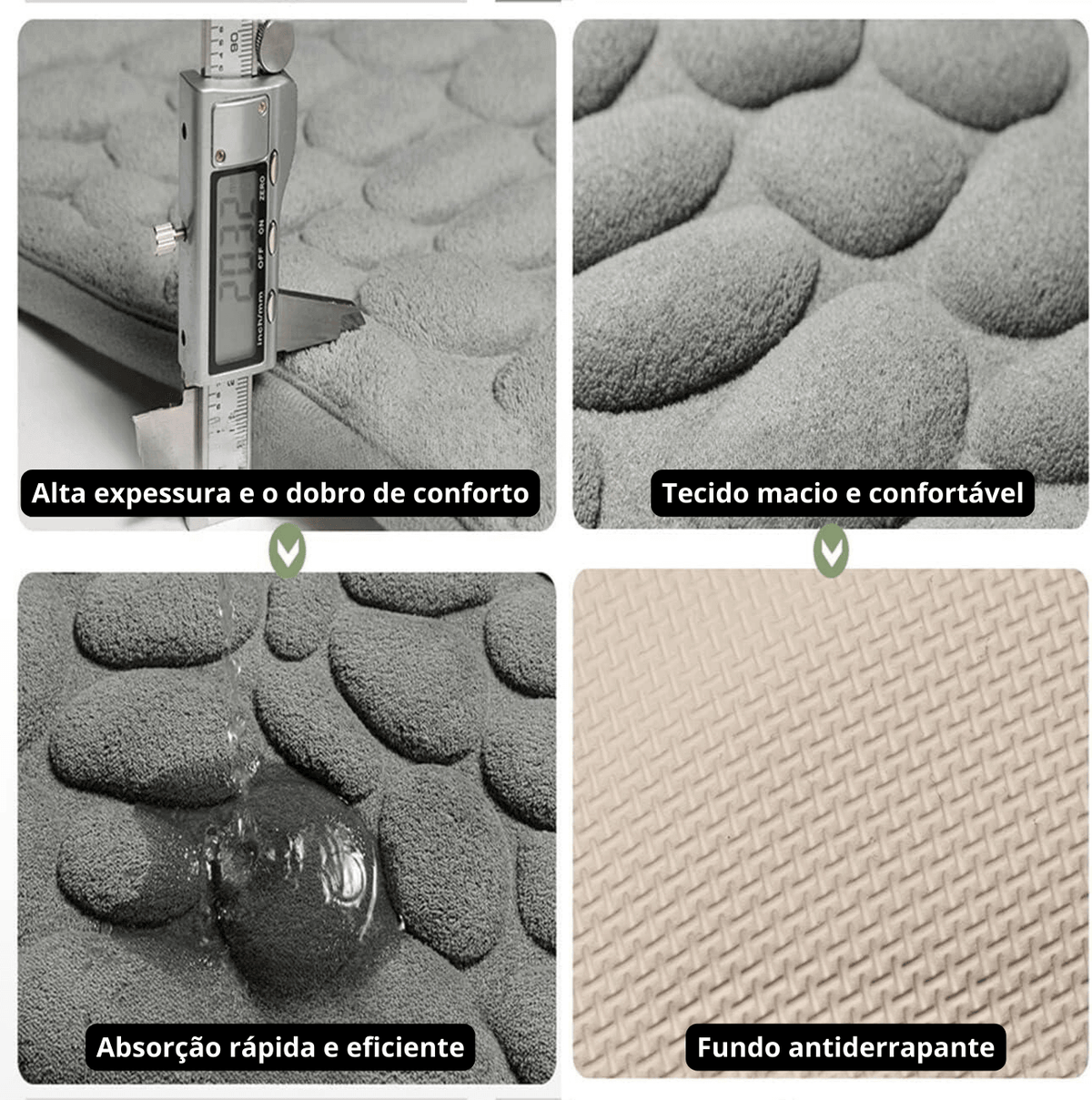 Tapetes Para Banheiro Soft Clean Antiderrapante