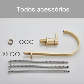Torneira Monocomando Para Banheiro Elegance Noir - Cuba Alta e Cuba Baixa