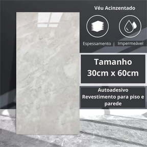 Placas Adesiva Estilo Mármore e Azulejos para Parede e Piso Revestimento Autoadesivo