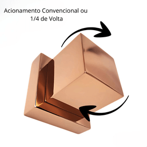 Acabamento Quadrado para Registro Rose Gold Brilhante Deca / Docol