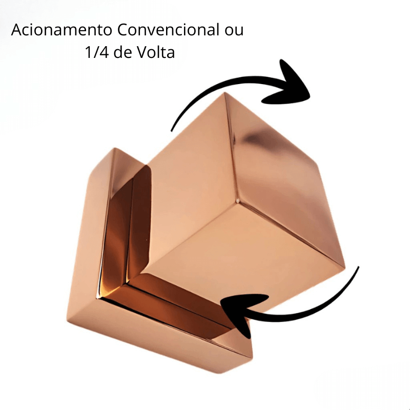 Acabamento Quadrado para Registro Rose Gold Brilhante Deca / Docol