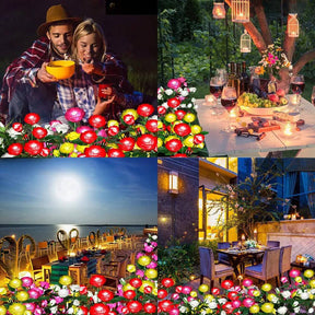Luminária de Led Solar À Prova D'Água  Rosas