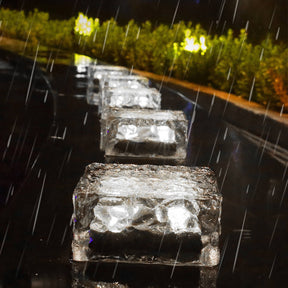Luminária Solar em Forma de Cubo de Gelo LED