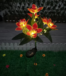 Luminária de Led Solar À Prova D'Água Orquídeas