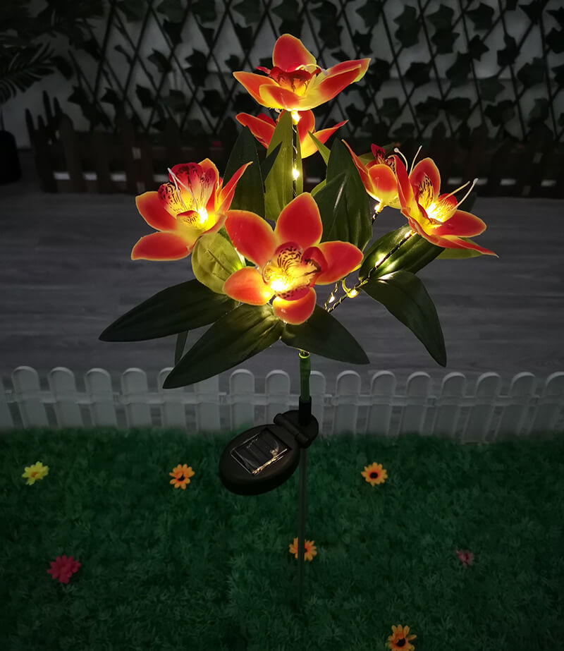 Luminária de Led Solar À Prova D'Água Orquídeas