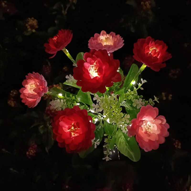 Luminária de Led Solar À Prova D'Água Flores - Flor de Lótus