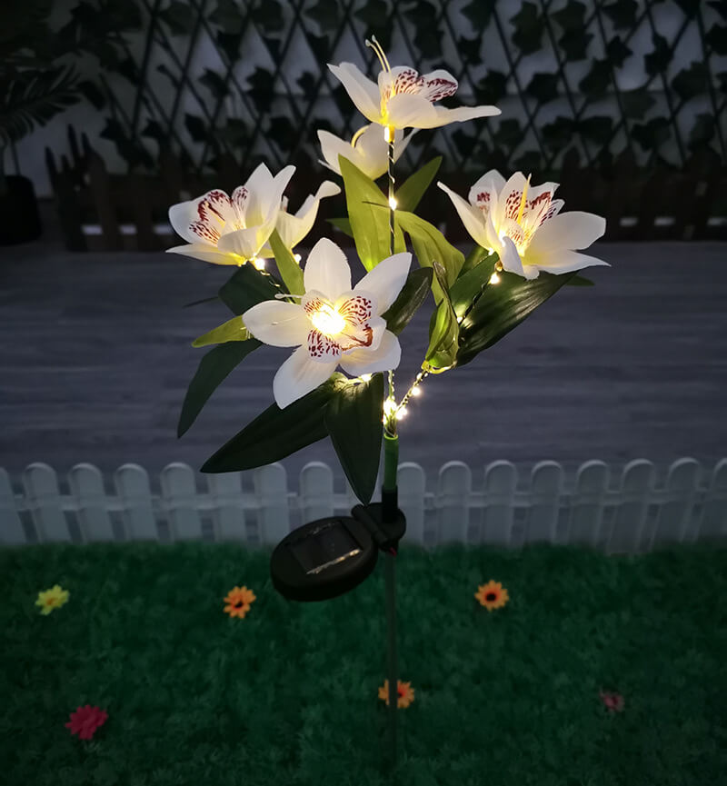 Luminária de Led Solar À Prova D'Água Orquídeas