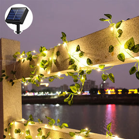 Luminárias de LED Guirlandas de Folhas Cordas de Luz - Energia Solar