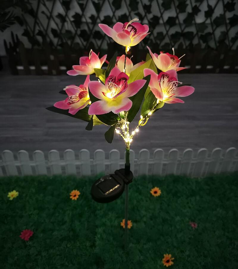 Luminária de Led Solar À Prova D'Água Orquídeas