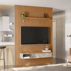 Painel Ripado MDF Alta Qualidade 0,60x14x6mm - Kit 02 Unidades