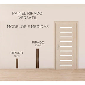 Painel Ripado MDF 110x15 Kit Com 05 e 10 Unidades
