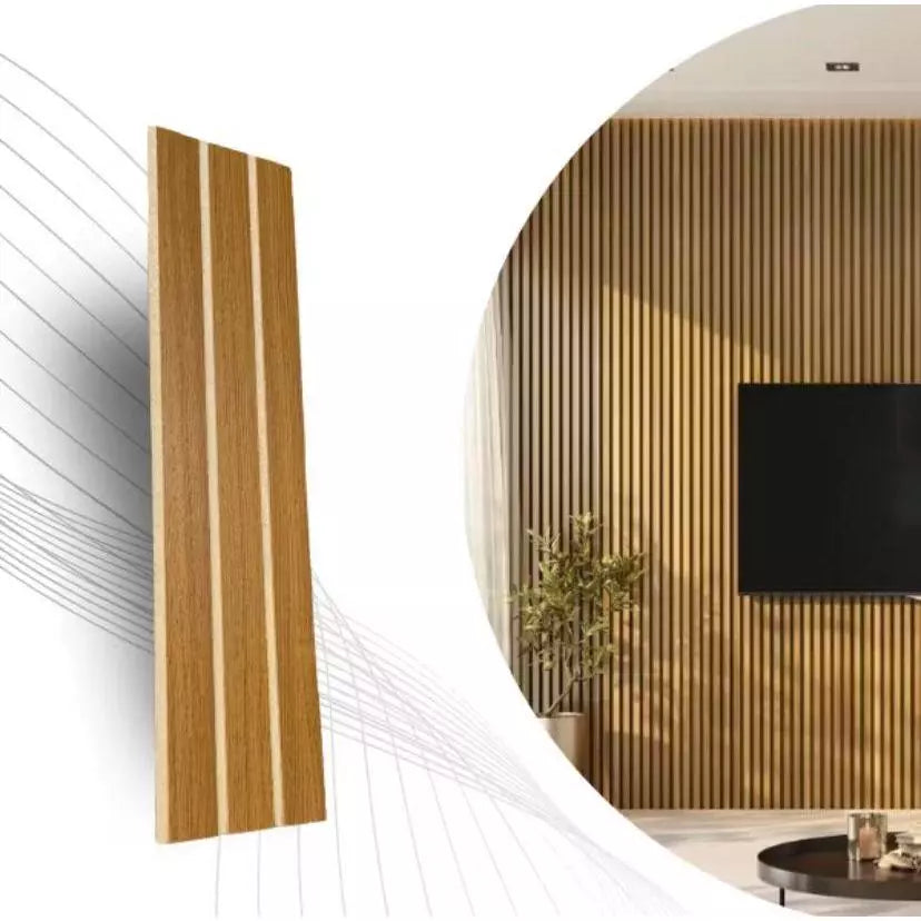 Painel Ripado MDF 110x15 Kit Com 05 e 10 Unidades