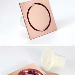Ralo Click Rose Gold Fosco Sistema Inteligente Anti Odor 10x10 e 15x15