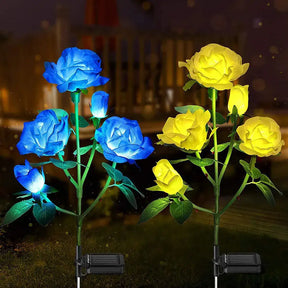 Luminária de Led Solar À Prova D'Água  Rosas