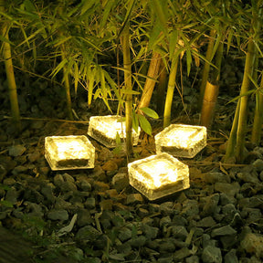 Luminária Solar em Forma de Cubo de Gelo LED
