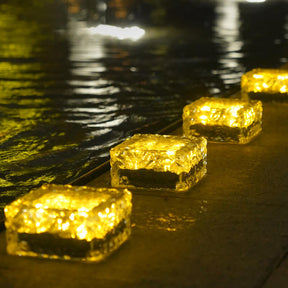 Luminária Solar em Forma de Cubo de Gelo LED
