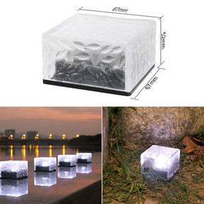 Luminária Solar em Forma de Cubo de Gelo LED
