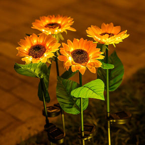 Luminária de Girassol - LED Solar à Prova d'Água