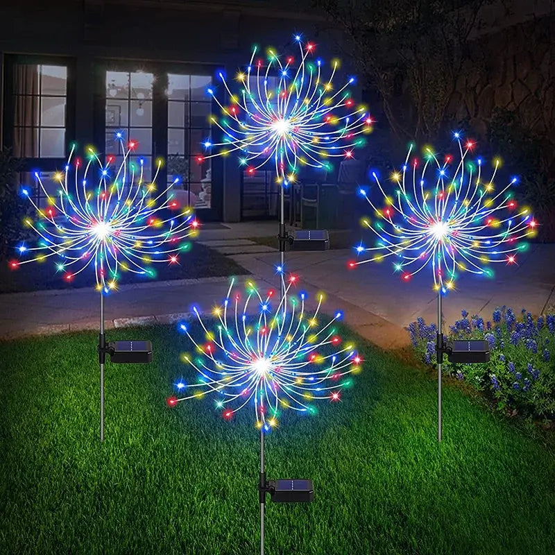 Luzes de Led Firework - Decoração de Festas e Jardins