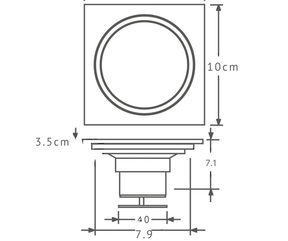 Ralo Click Rose Gold Fosco Sistema Inteligente Anti Odor 10x10 e 15x15