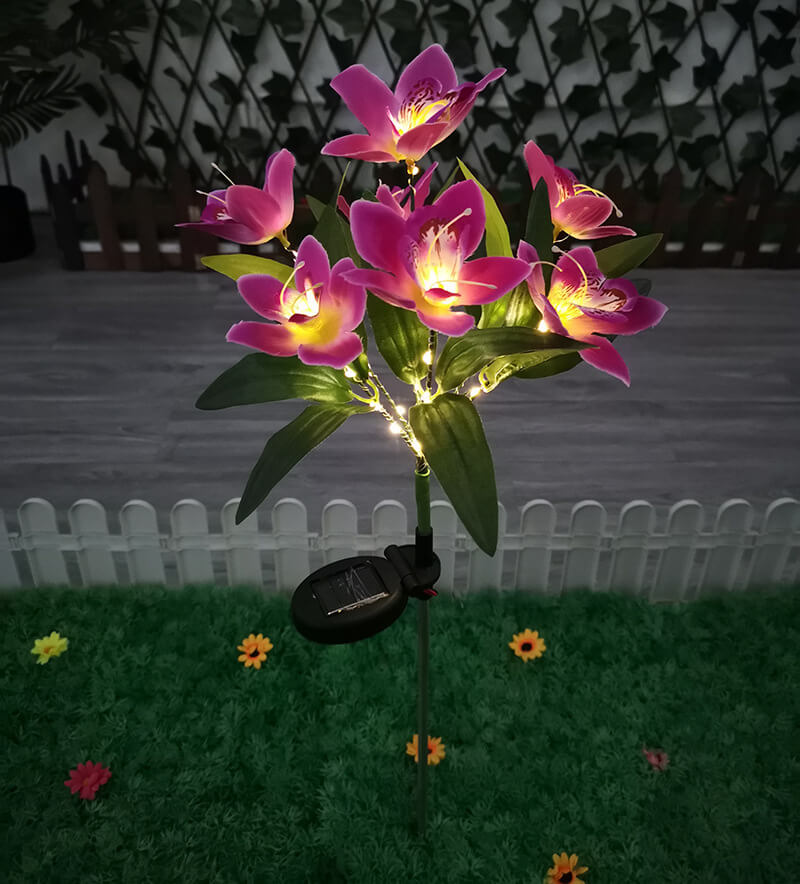 Luminária de Led Solar À Prova D'Água Orquídeas