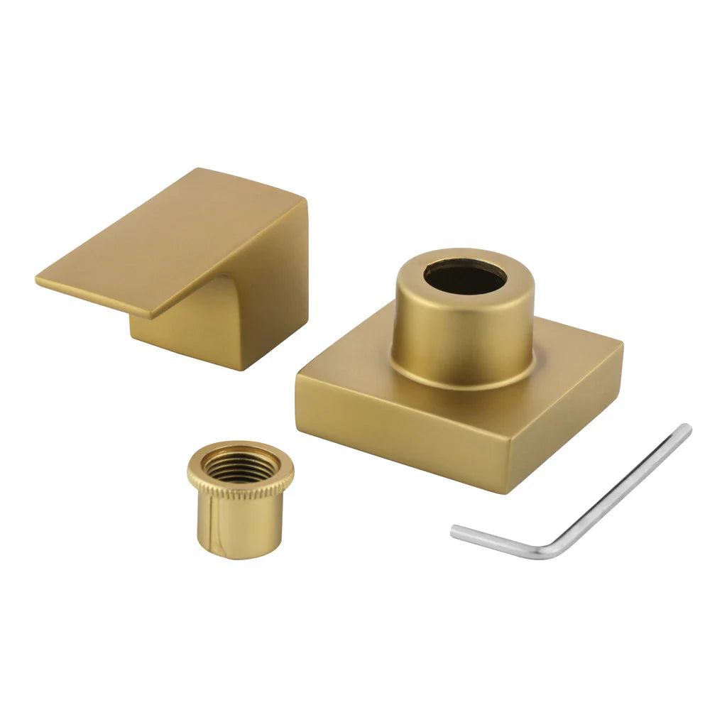 Acabamento Para Base De Registro Dourado Escovado Gaveta/Pressão Padrão Deca e Docol