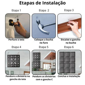 Placas Vazadas Decorativas Cobogó Neo Grid MDF  Kit 10 / 20 / 30 Unidades