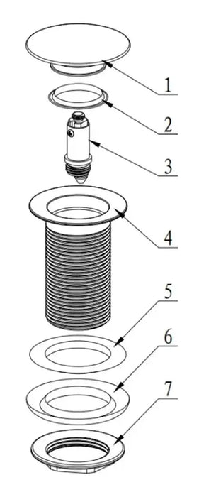 Válvula Click Aço Inox Para Cuba Dourada