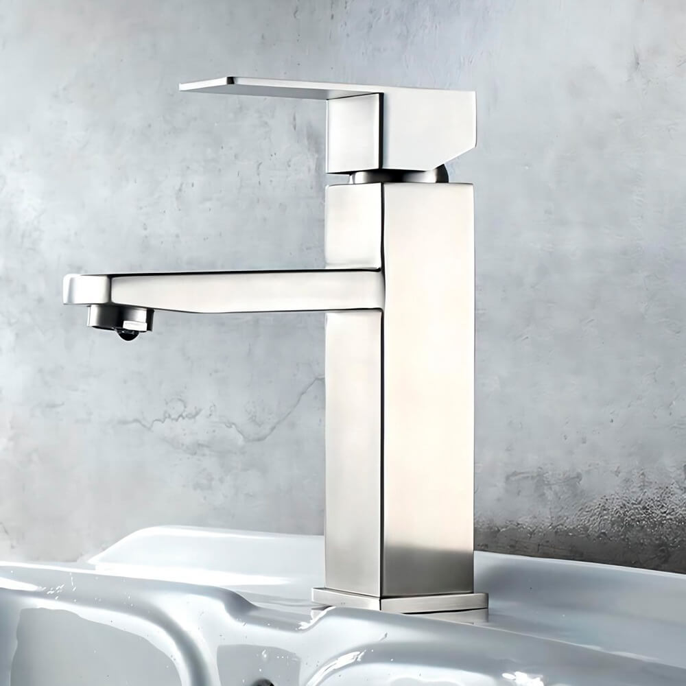 Torneira para Banheiro AquaChrome Luxo Misturador Quente e Fria Monocomando