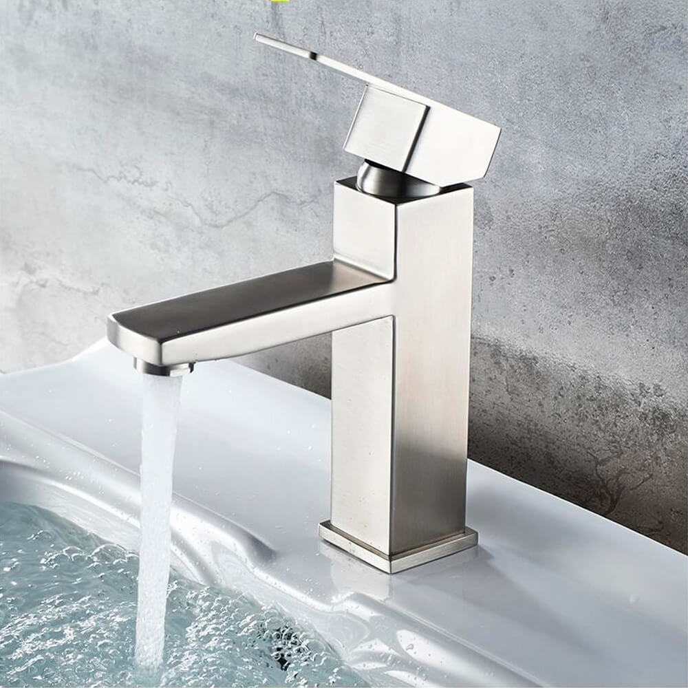Torneira para Banheiro AquaChrome Luxo Misturador Quente e Fria Monocomando
