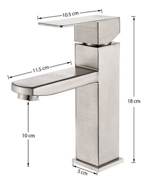 Torneira para Banheiro AquaChrome Luxo Misturador Quente e Fria Monocomando