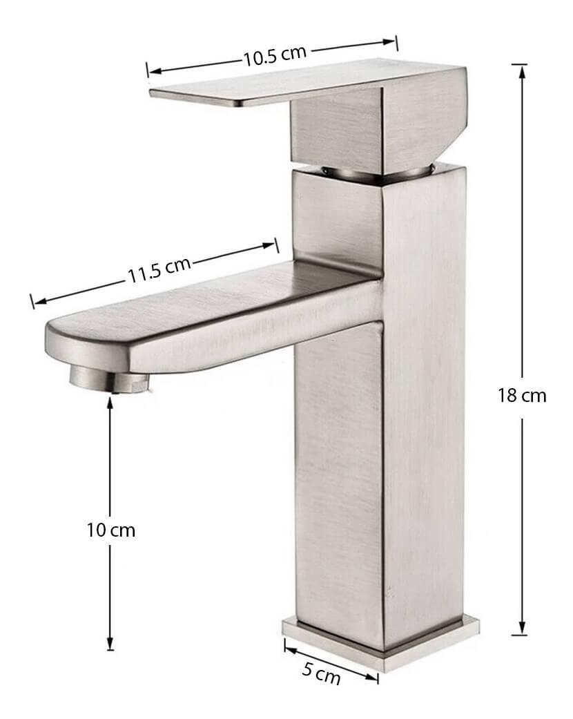 Torneira para Banheiro AquaChrome Luxo Misturador Quente e Fria Monocomando